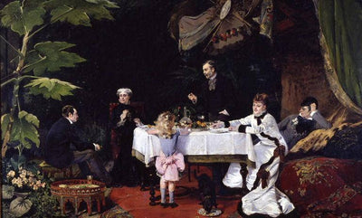 Lunch in the Greenhouse by Louise Abbéma — oil painting reproduction