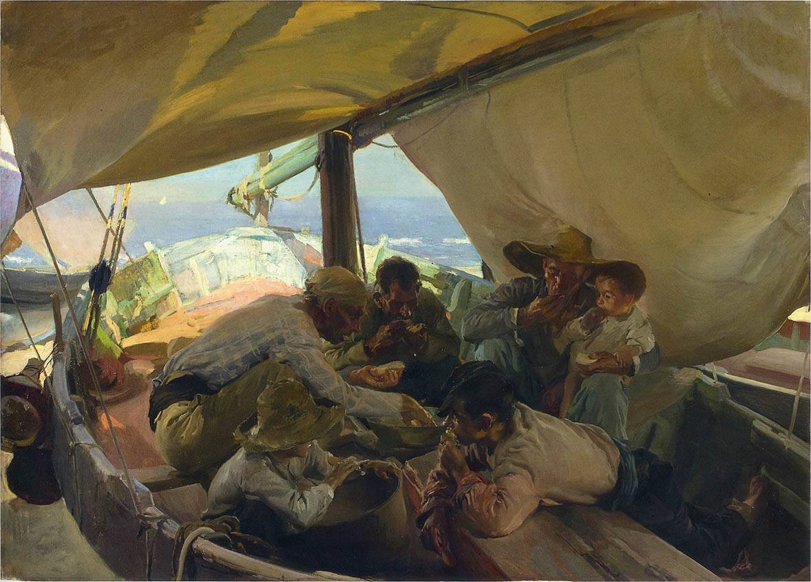 Lunch on the Boat - Joaquín Sorolla