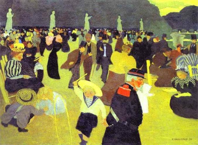 Luxembourg Garden by Felix Vallotton — hand-painted abstract oil painting reproduction on canvas