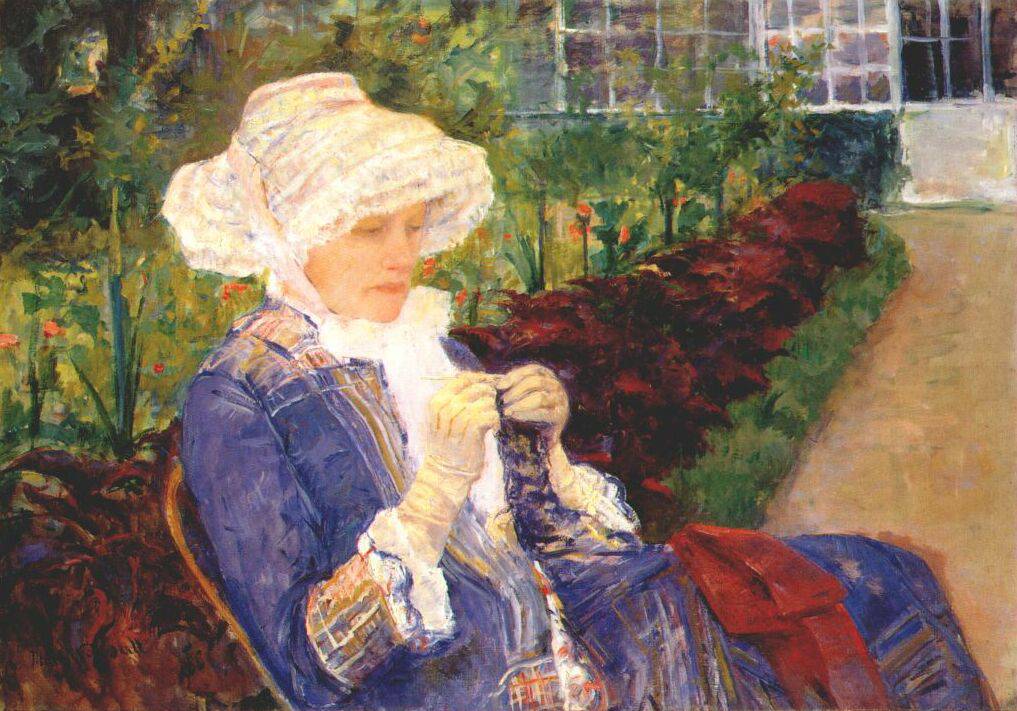 Lydia Crocheting in the Garden at Marly - Mary Cassatt