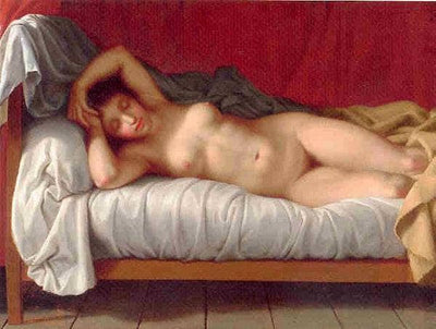 Lying Model in Bed by Christoffer Wilhelm Eckersberg — oil painting reproduction