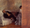 M. and Mme Edouard Manet by Edgar Degas — male oil painting wall art, Impressionism