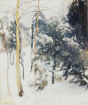 Maaliskuu by Pekka Halonen — hand-painted botanical oil painting reproduction on canvas