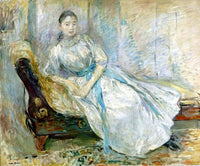 Madame Albine Sermicola in the Studio by Berthe Morisot — hand-painted portrait oil painting reproduction on canvas