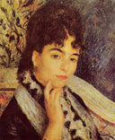 Madame Alphonse Daudet by Pierre-Auguste Renoir — hand-painted portrait oil painting reproduction on canvas