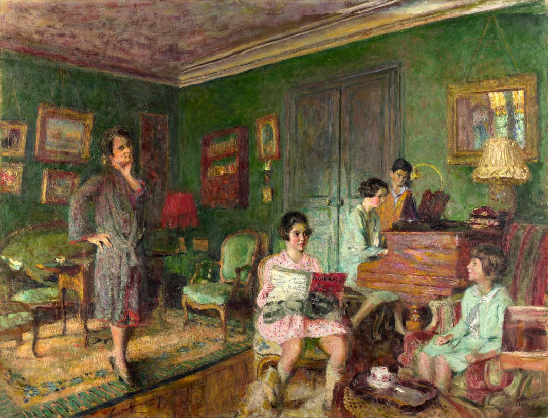 Madame André Wormser and her Children by Edouard Vuillard — hand-painted portrait oil painting reproduction on canvas