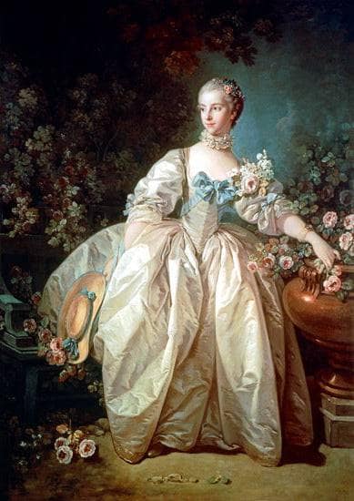Madame Bergeret by Francois Boucher — hand-painted portrait oil painting reproduction on canvas