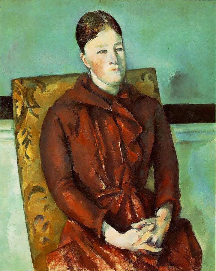 Madame Cezanne in a Yellow Chair by Paul Cezanne — hand-painted portrait oil painting reproduction on canvas