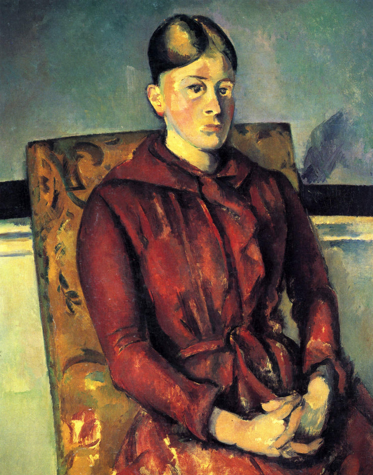 Madame Cezanne with a Yellow Armchair - Paul Cezanne