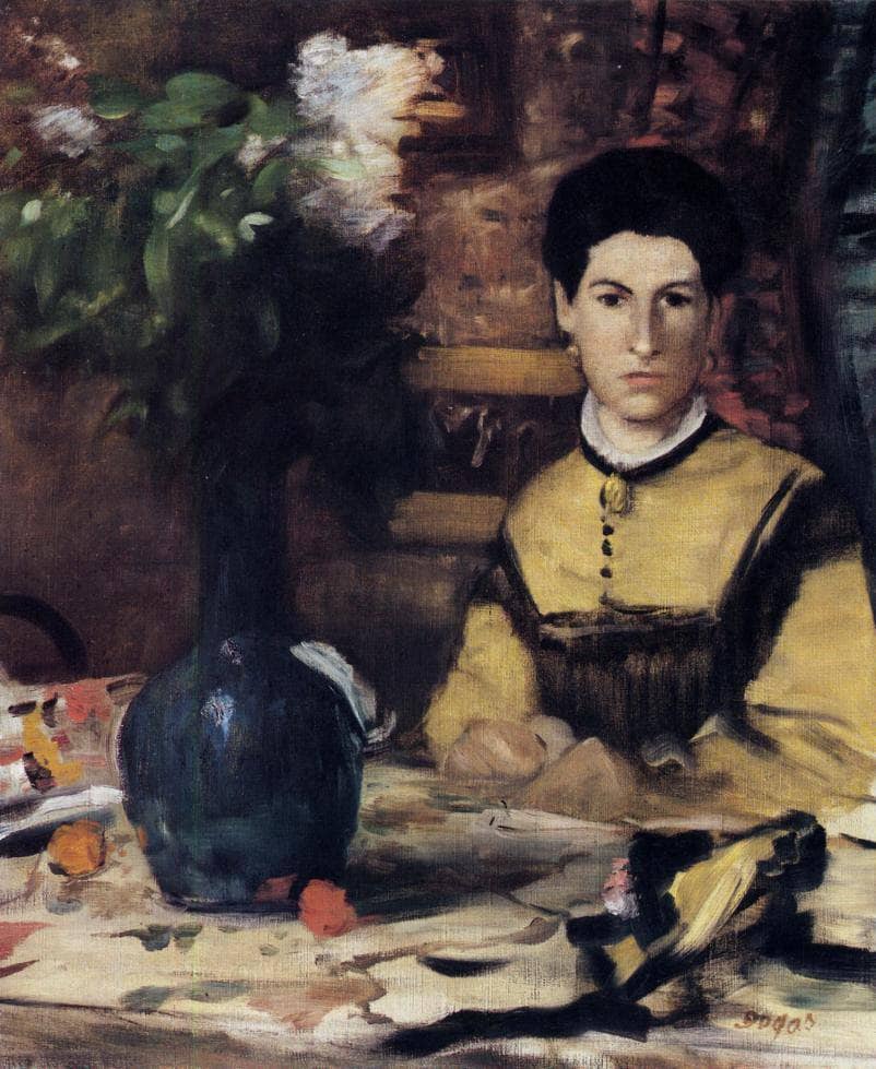 Madame de Rutte by Edgar Degas — hand-painted portrait oil painting reproduction on canvas