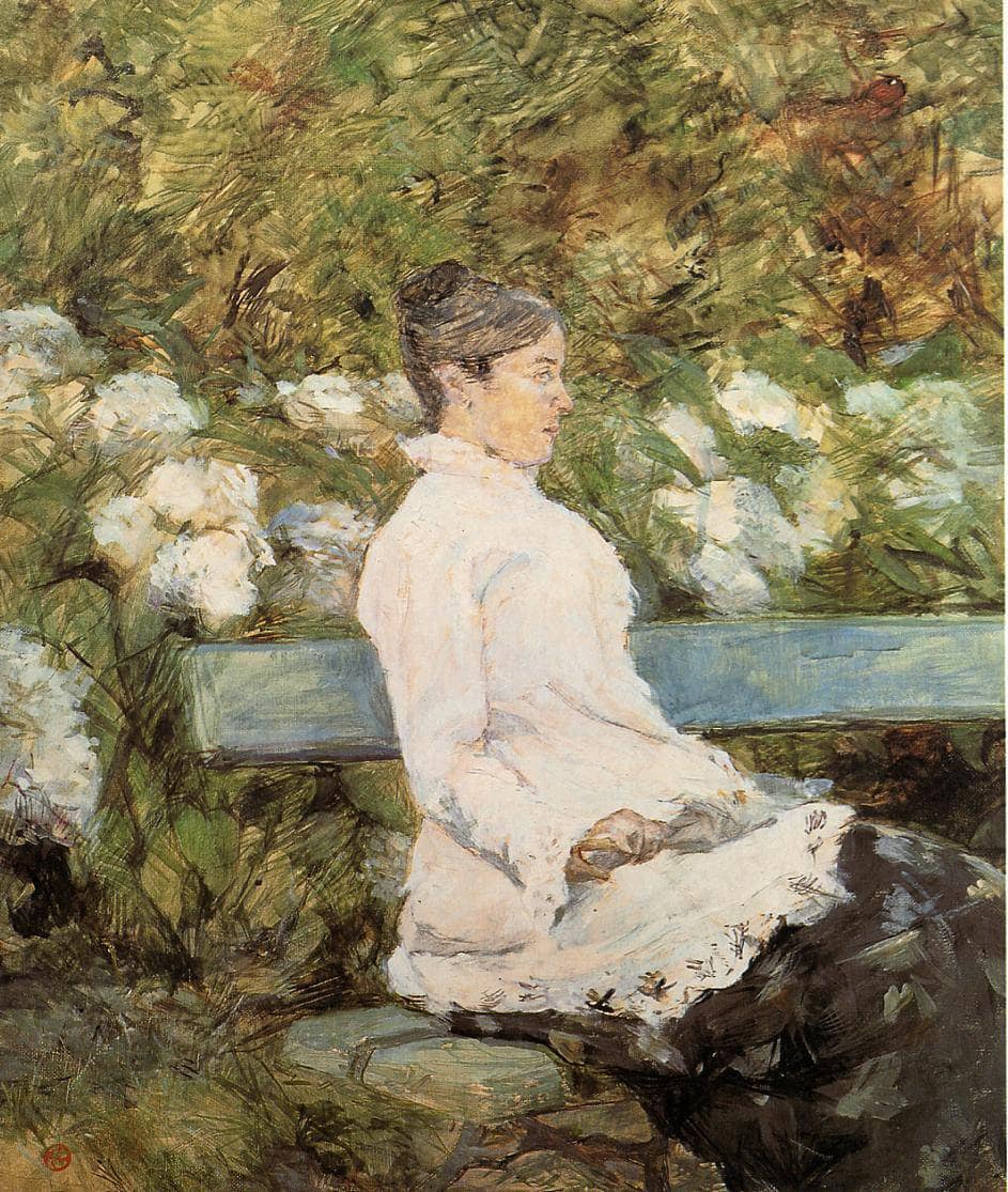 Madame la Comtesse A. de Toulouse Loutrec by Henri de Toulouse-Lautrec — hand-painted portrait oil painting reproduction on canvas