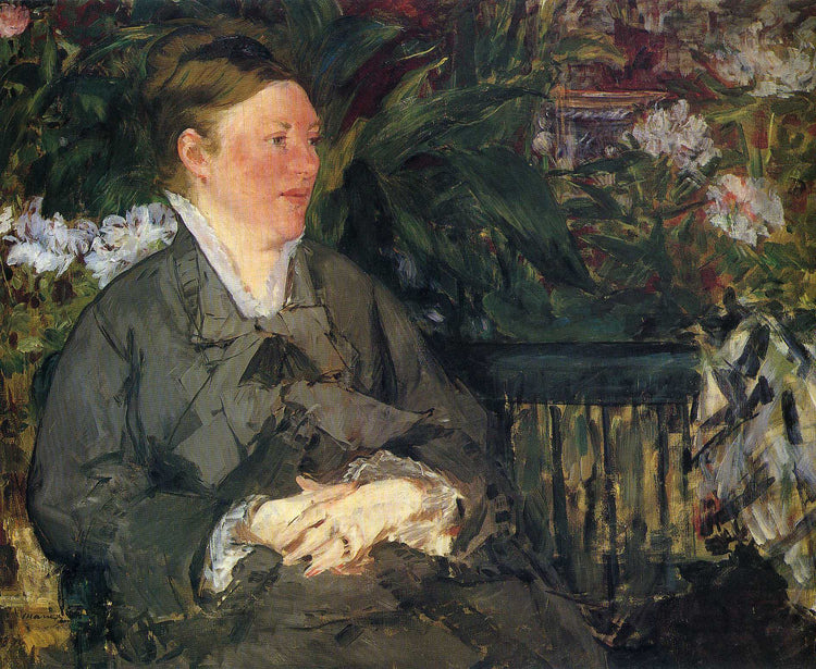 Madame Manet in conservatory - Edouard Manet