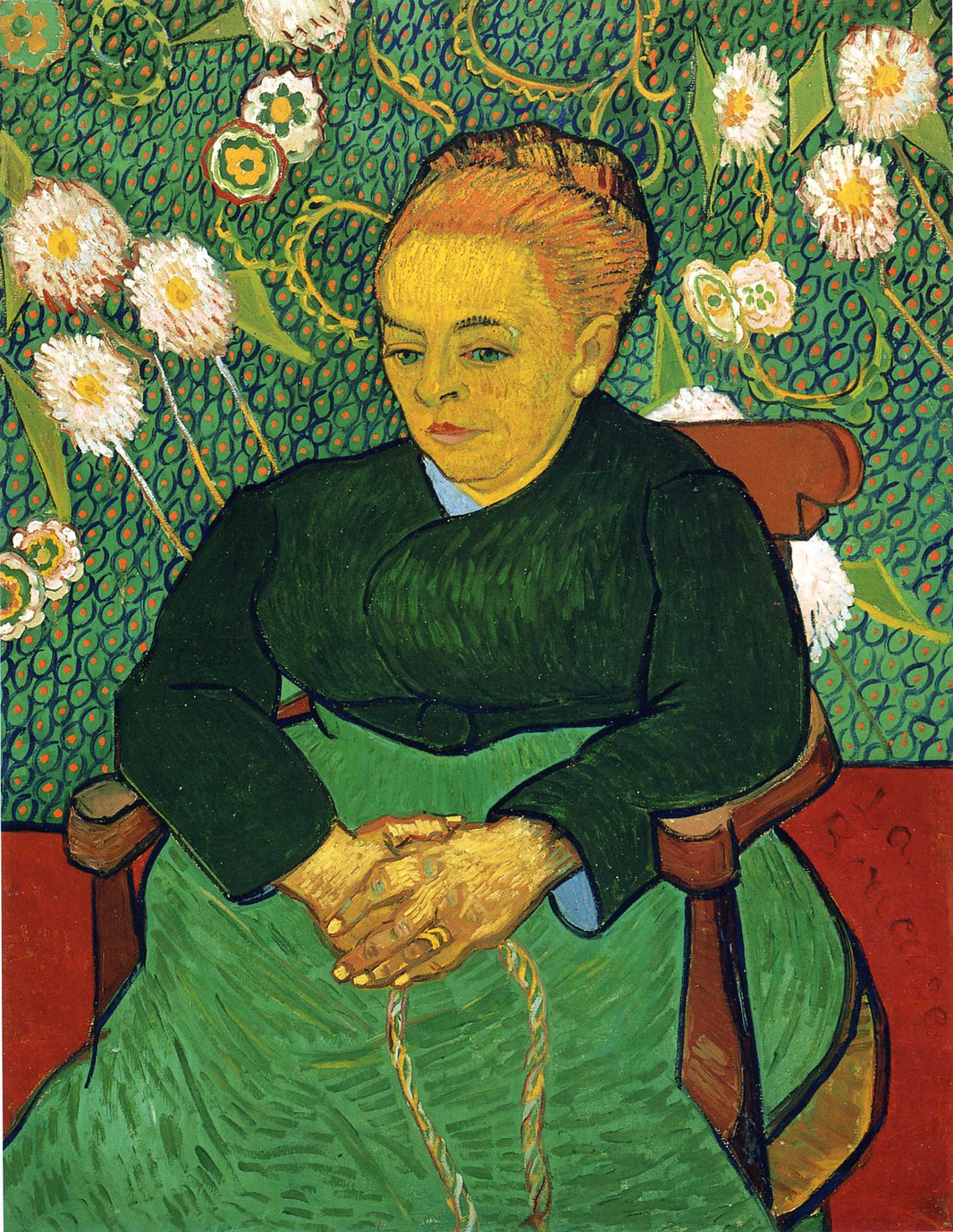 Madame Roulin Rocking the Cradle (A Lullaby) by Vincent van Gogh — hand-painted portrait oil painting reproduction on canvas