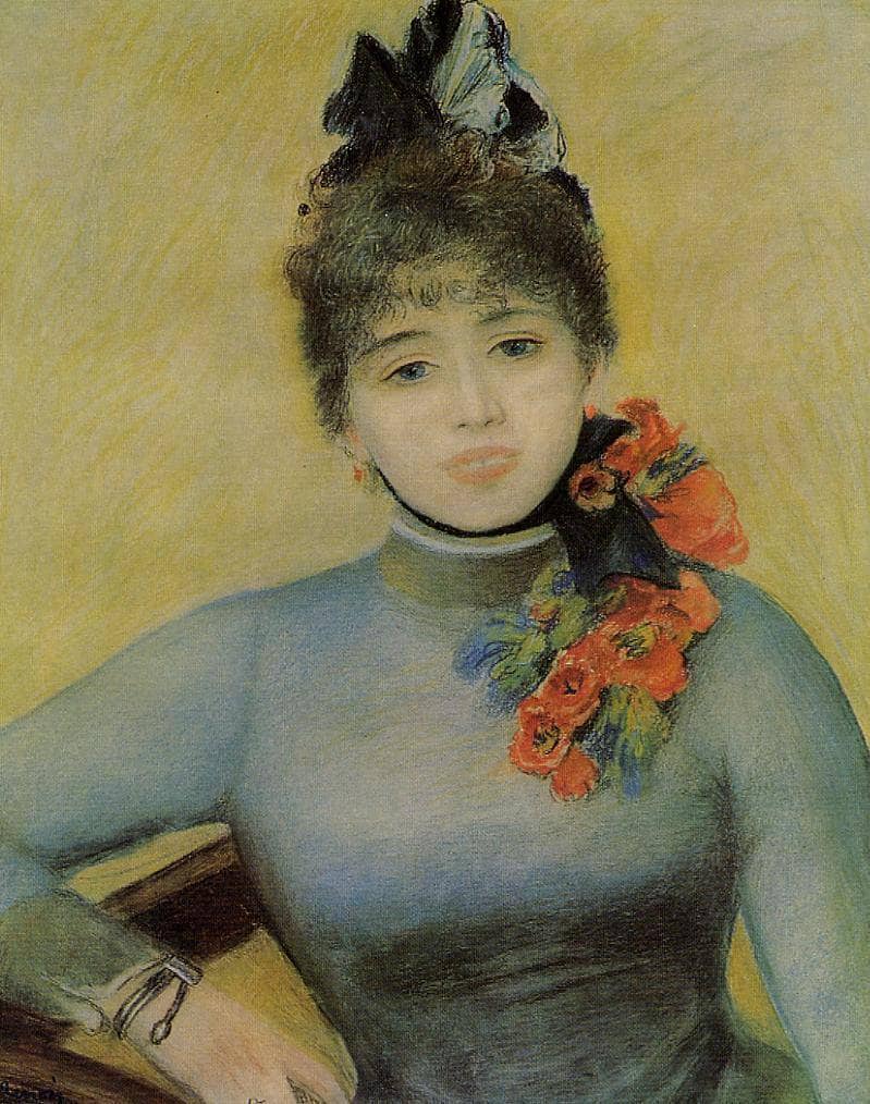 Madame Severine by Pierre-Auguste Renoir — hand-painted portrait oil painting reproduction on canvas