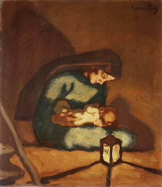 Madonna by Albin Egger-Lienz — hand-painted still oil painting reproduction on canvas