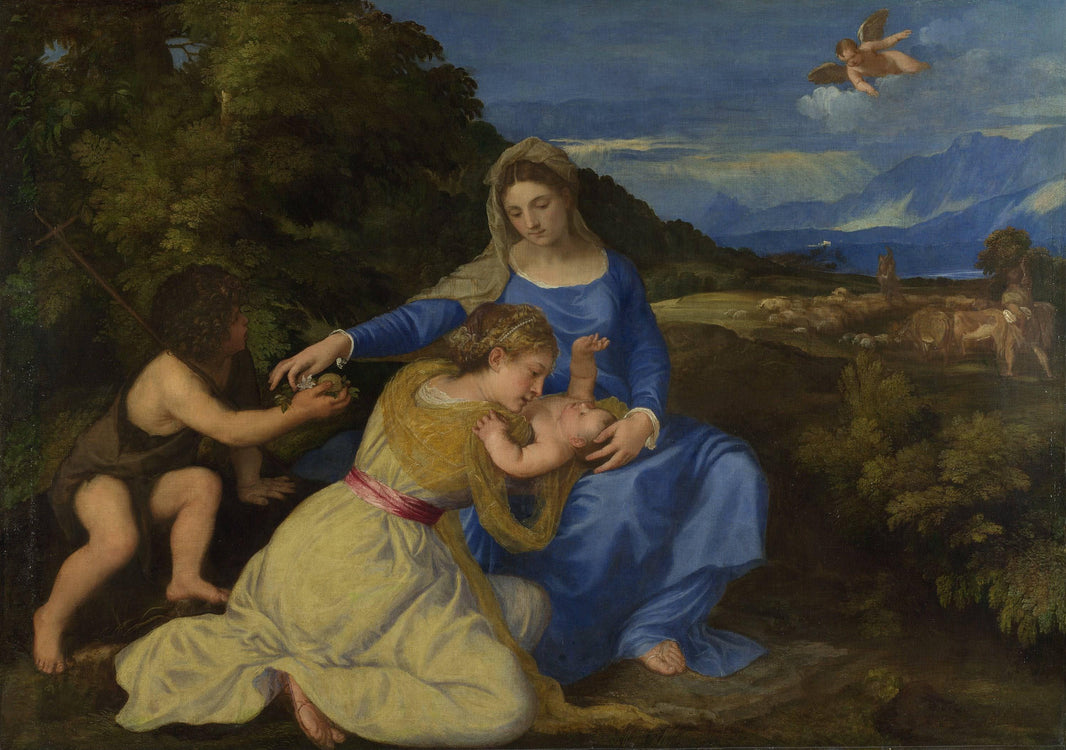 Madonna Aldobrandini by Titian — hand-painted cultural oil painting reproduction on canvas