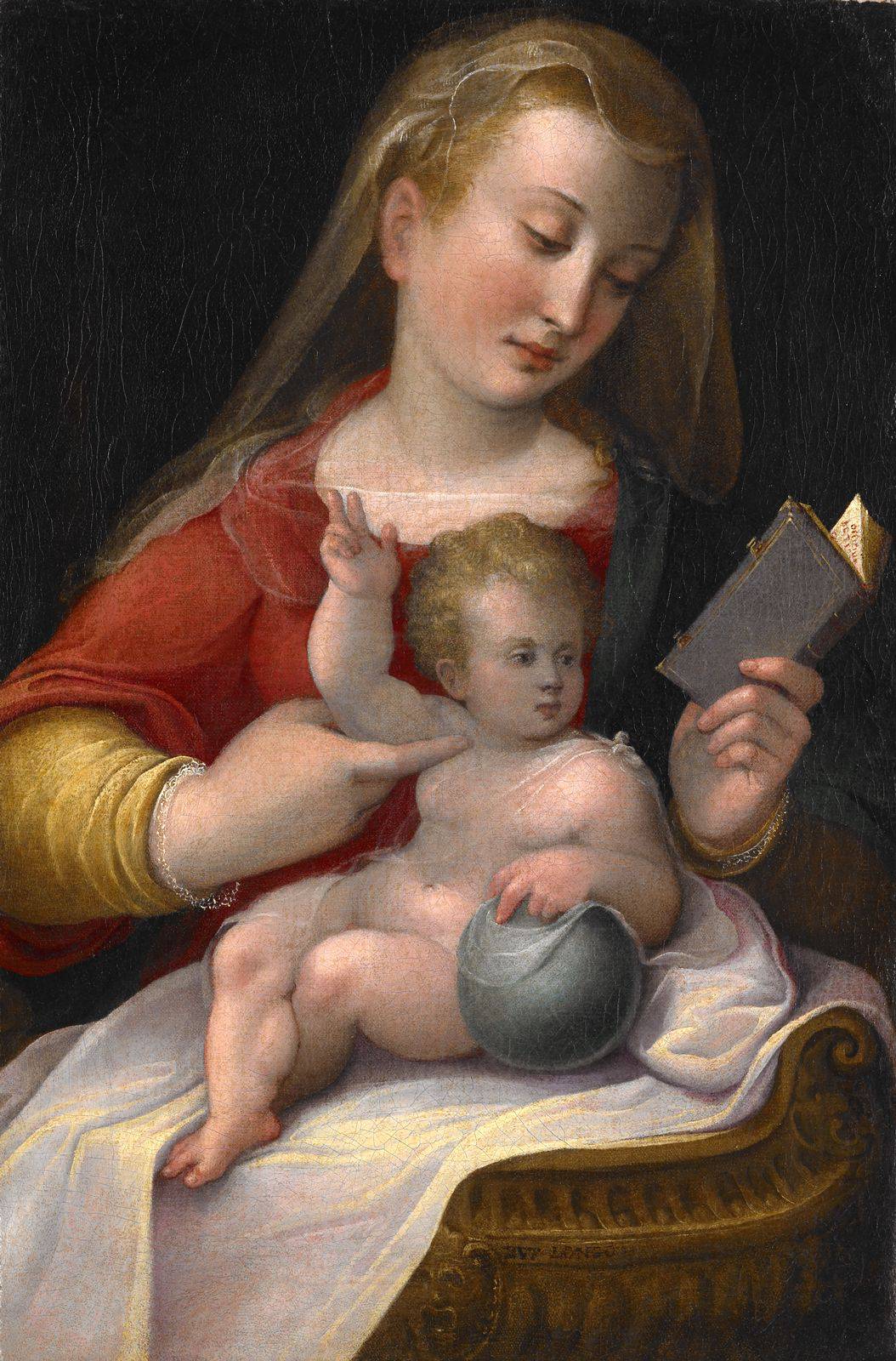 Madonna and Child by Barbara Longhi — hand-painted portrait oil painting reproduction on canvas