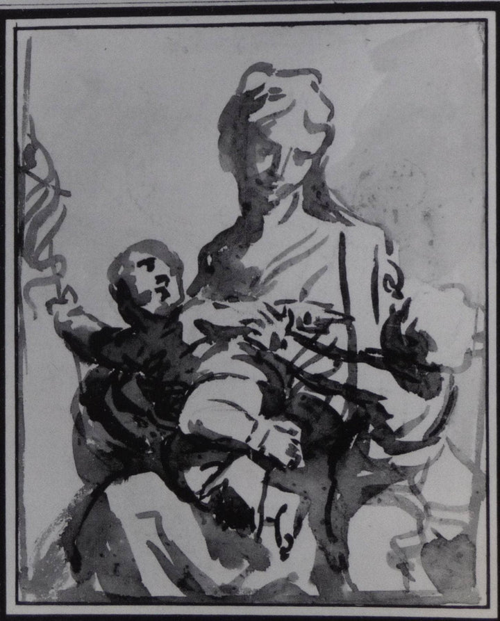 Madonna and Child by Elisabetta Sirani — hand-painted portrait oil painting reproduction on canvas