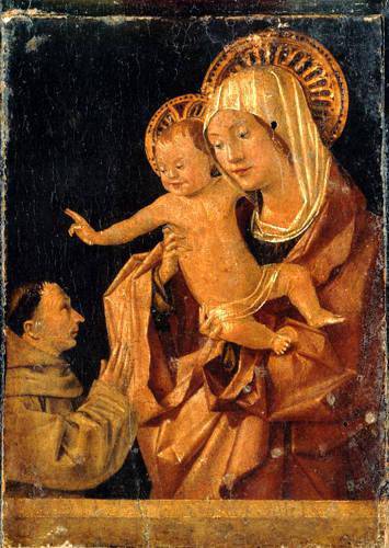 Madonna and Child with a Praying Franciscan Donor in bedroom