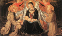 Madonna and Child with St. Francis and the donor Fra Jacopo da Montefalco (left) and St. Bernardino of Siena (right) by Benozzo Gozzoli — hand-painted cultural oil painting reproduction on canvas