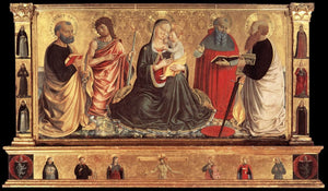 Madonna and Child with Sts John the Baptist, Peter, Jerome, and Paul - Benozzo Gozzoli