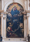 Madonna Col Bambino, San Benedetto E Altri Santi by Palma il Giovane — photography oil painting wall art, Mannerism Late Renaissance