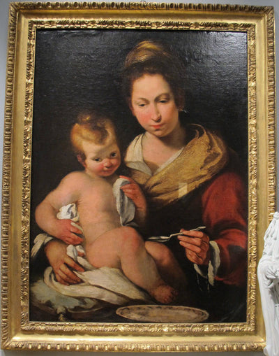 Madonna della pappa by Bernardo Strozzi — oil painting reproduction