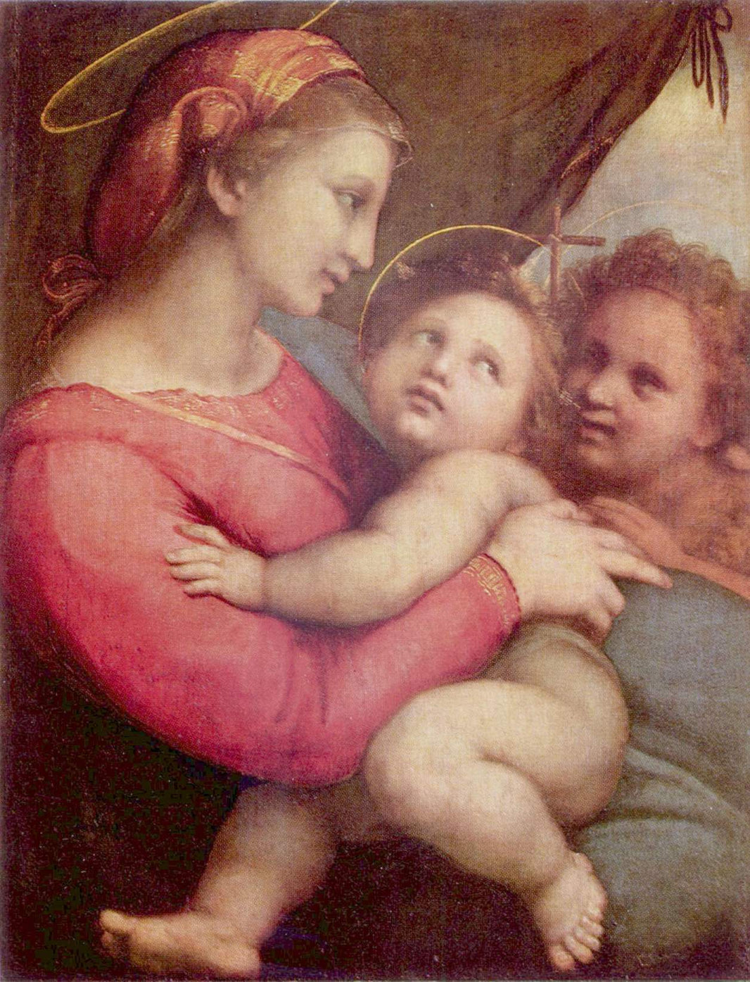 Madonna della Tenda by Raphael — hand-painted portrait oil painting reproduction on canvas