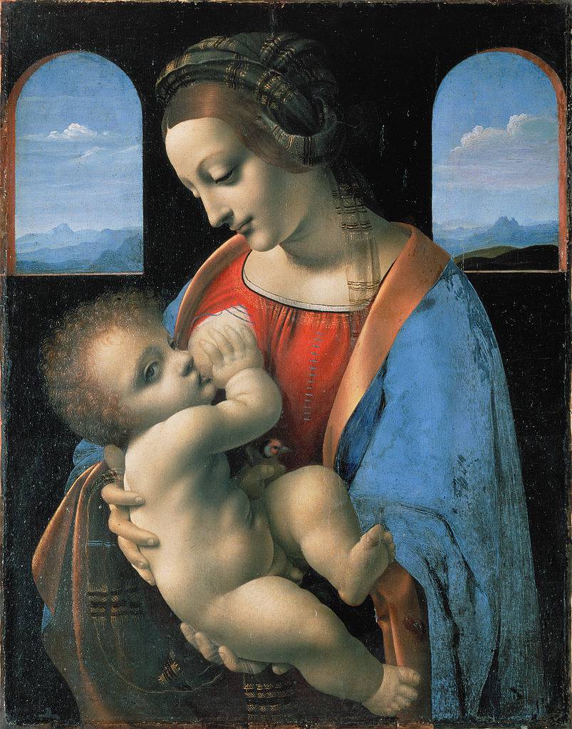 Madonna Litta by Giovanni Antonio Boltraffio, hand-painted portrait oil painting reproduction on canvas