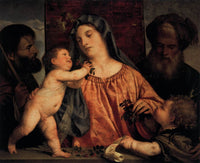Madonna of the Cherries by Titian — hand-painted cultural oil painting reproduction on canvas