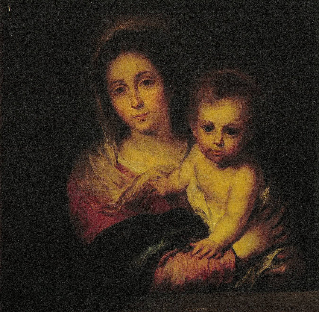 Madonna with a Napkin by Bartolome Esteban Murillo — hand-painted portrait oil painting reproduction on canvas