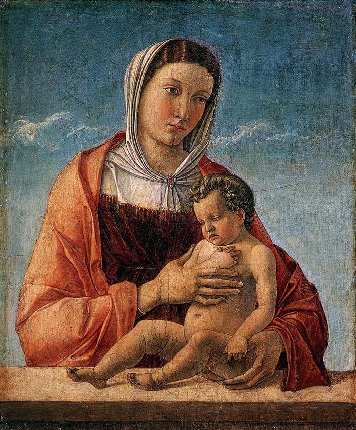 Madonna with the Child by Giovanni Bellini — hand-painted cultural oil painting reproduction on canvas
