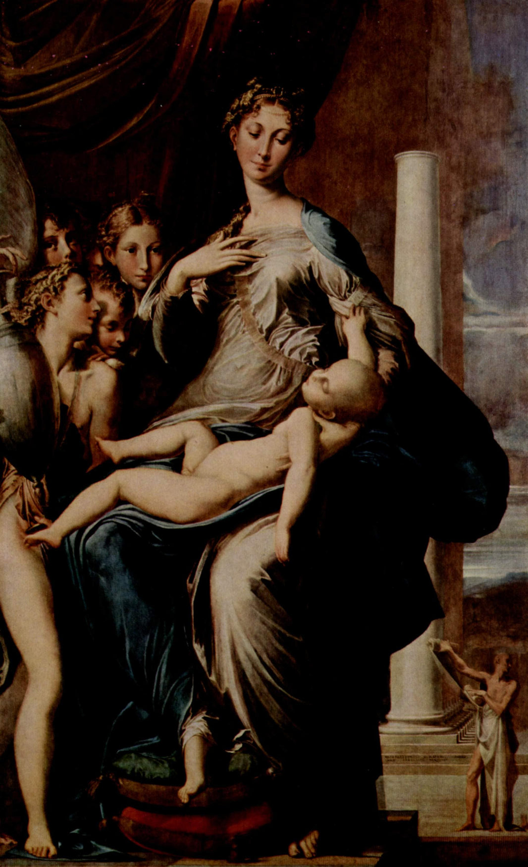Madonna with the Long Neck by Parmigianino — hand-painted architectural oil painting reproduction on canvas