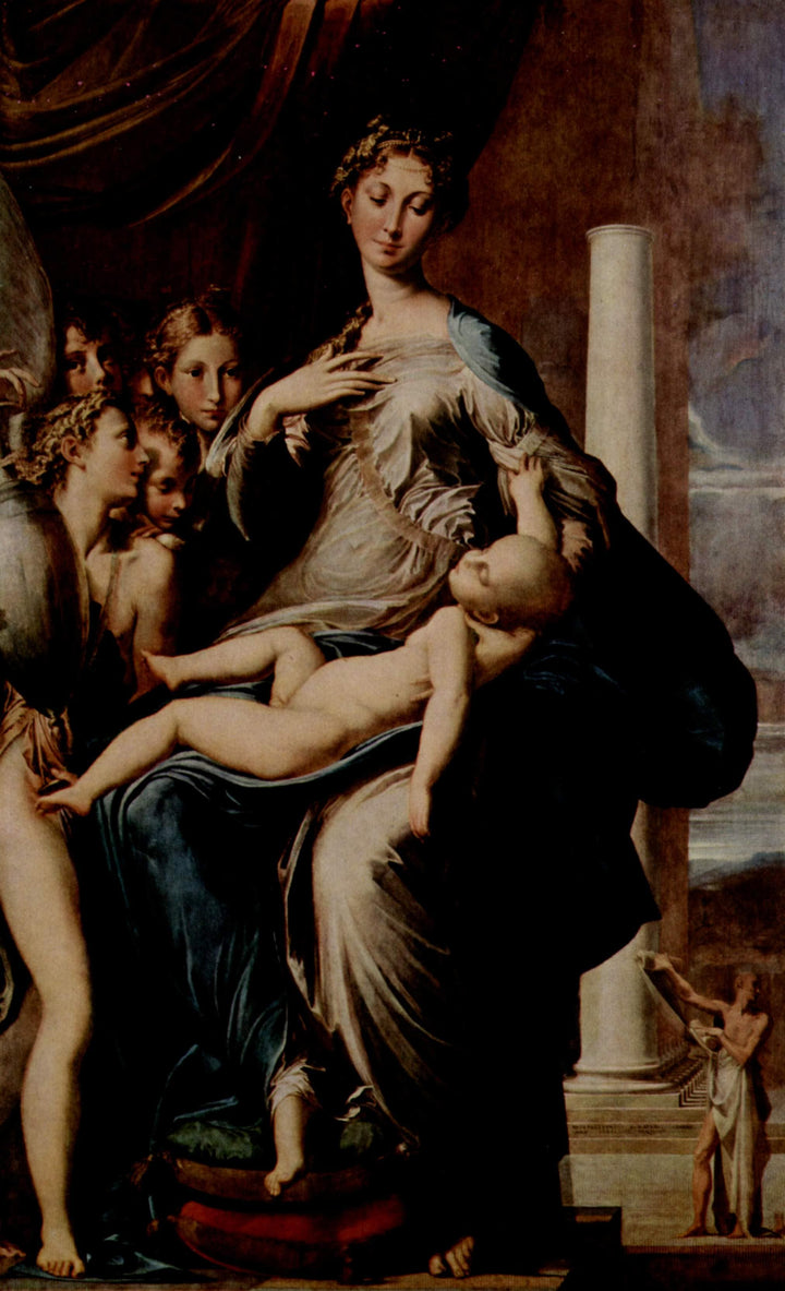 Madonna with the Long Neck by Parmigianino — hand-painted architectural oil painting reproduction on canvas
