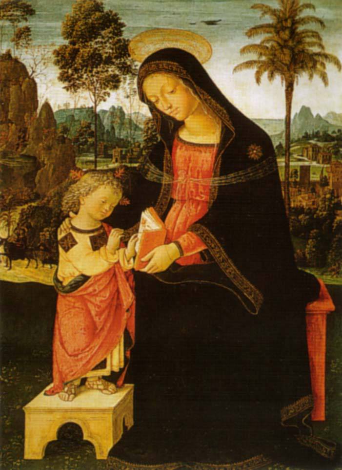 Madonna with Writing Child - Pinturicchio