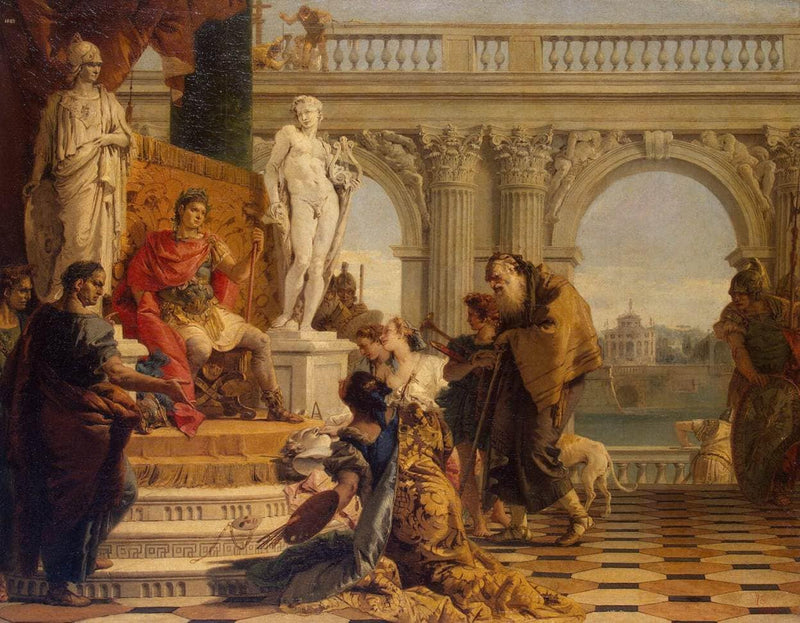 Maecenas Presenting the Liberal Arts to Emperor Augustus on gallery wrap