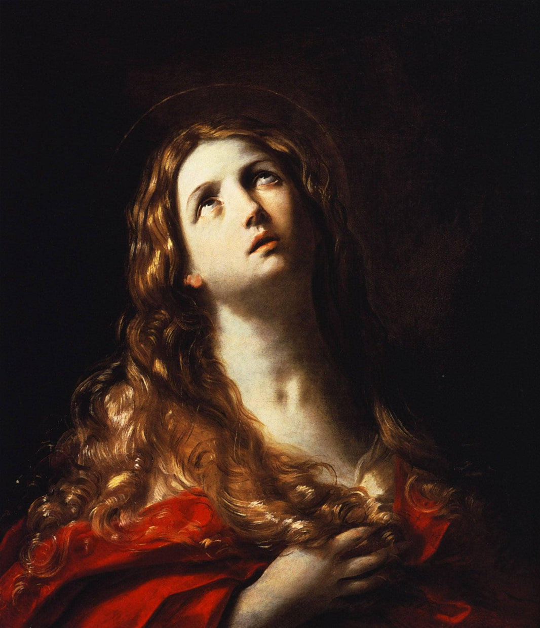 Magdalene in penitence by Guido Reni — hand-painted portrait oil painting reproduction on canvas