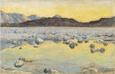 Maggia Delta before sunrise by Ferdinand Hodler — hand-painted landscape oil painting reproduction on canvas