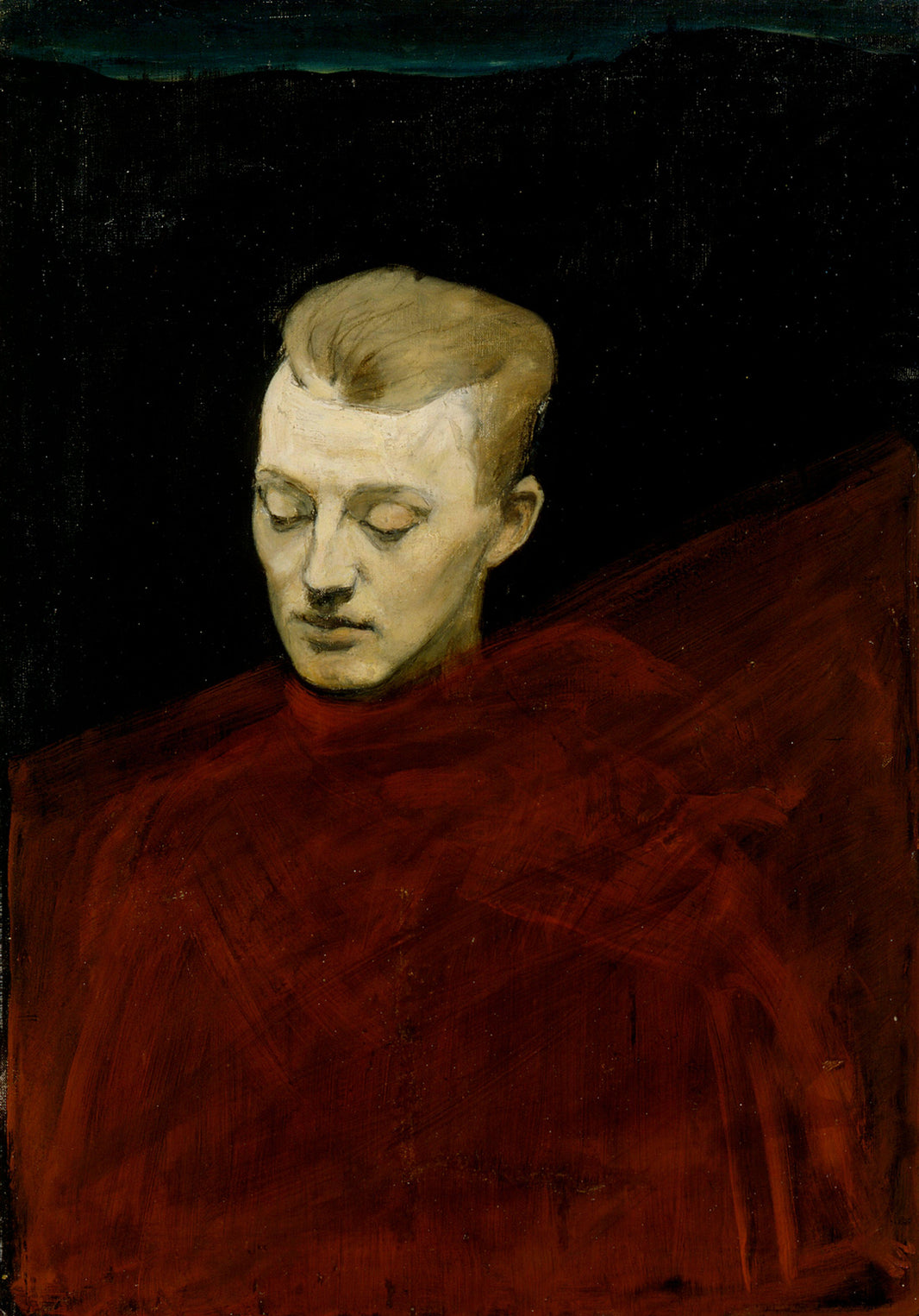 Head by Magnus Enckell — hand-painted portrait oil painting reproduction on canvas