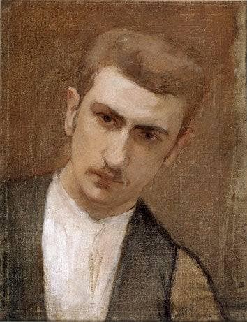 Self-portrait by Magnus Enckell — hand-painted portrait oil painting reproduction on canvas
