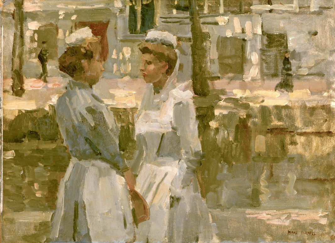 Maids from Amsterdam by Isaac Israels — hand-painted portrait oil painting reproduction on canvas