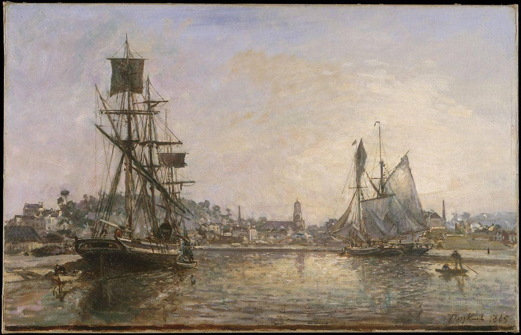 Honfleur by Johan Jongkind — hand-painted nautical oil painting reproduction on canvas