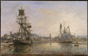 Honfleur by Johan Jongkind — ships oil painting wall art, Realism