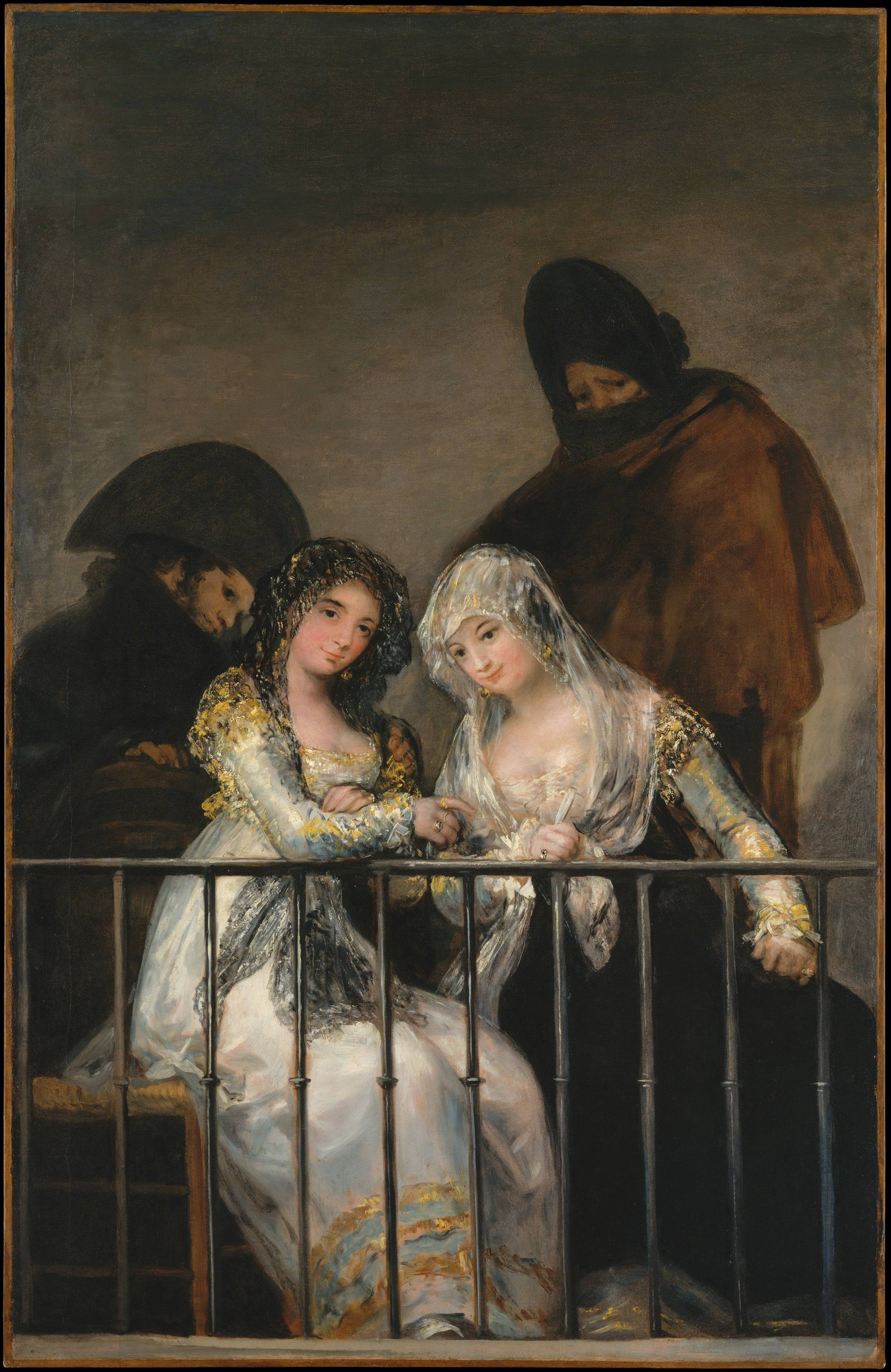 Majas on a Balcony - Francisco Goya