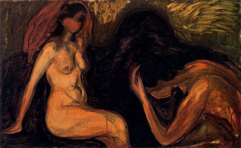 Man and Woman - Edvard Munch