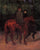 Man and Woman Riding through the Woods in living room