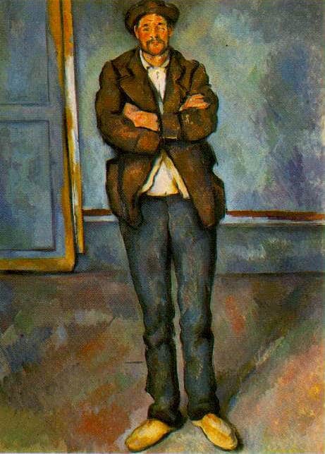 Man in a room by Paul Cezanne — hand-painted portrait oil painting reproduction on canvas