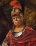 Man in Golden Helmet (Mars) by Ferdinand Bol — male oil painting wall art, Baroque