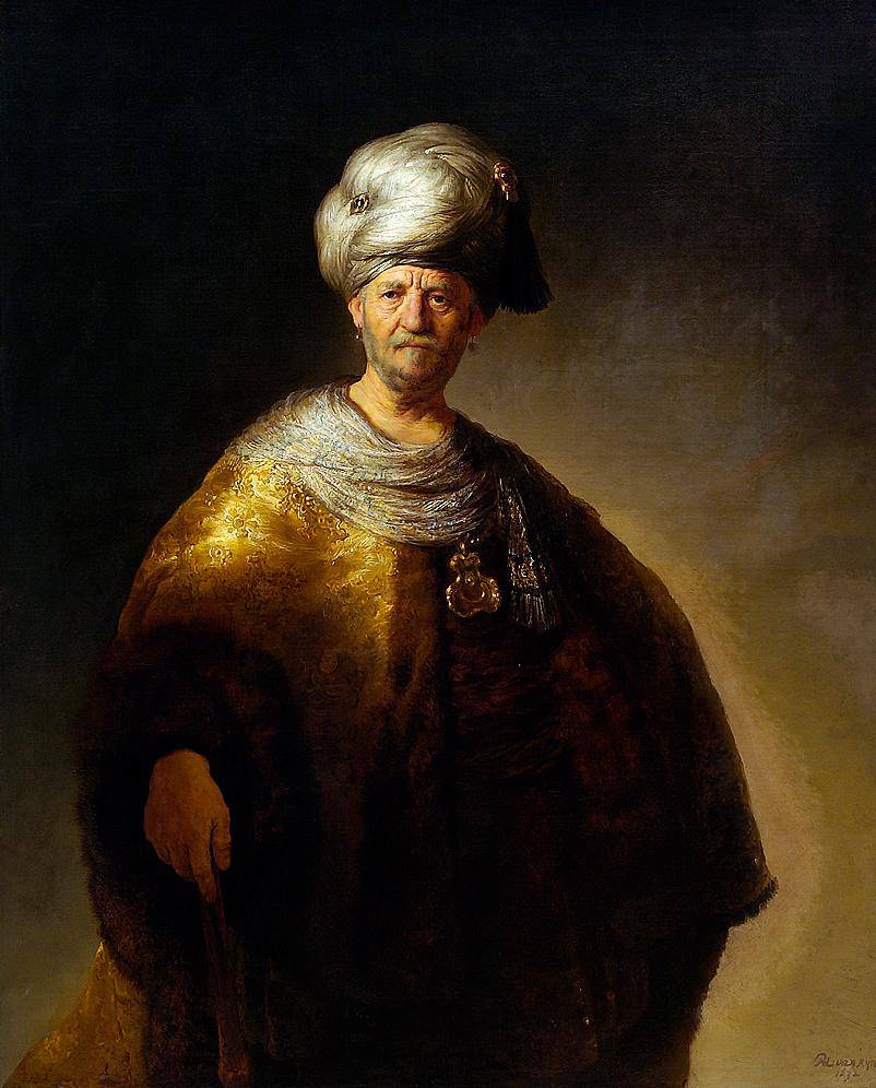 Man in Oriental Costume ("The Noble Slav" or "Man in a Turban") - Rembrandt