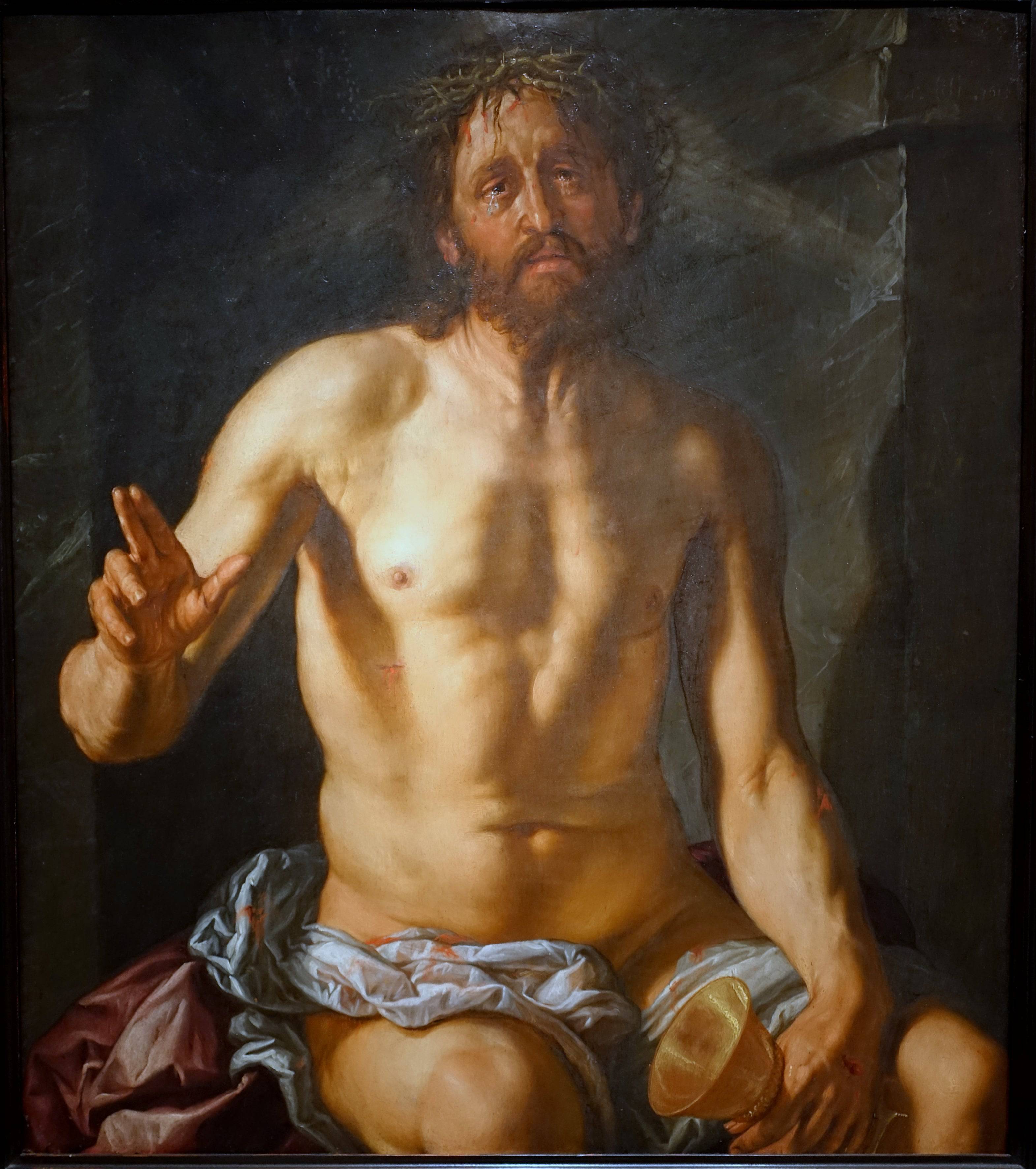 Man of Sorrows with a Chalice (Christ as Redeemer) - Hendrick Goltzius